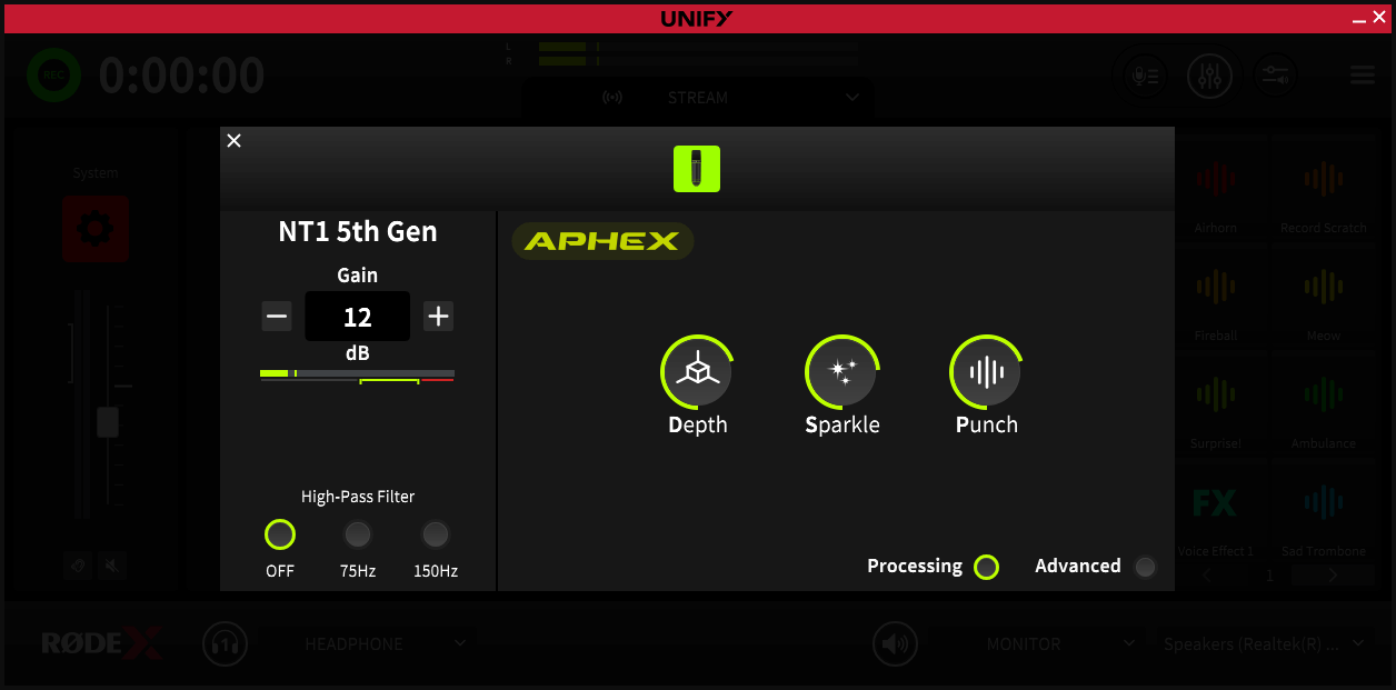 UNIFY VOXLAB™ sound controls